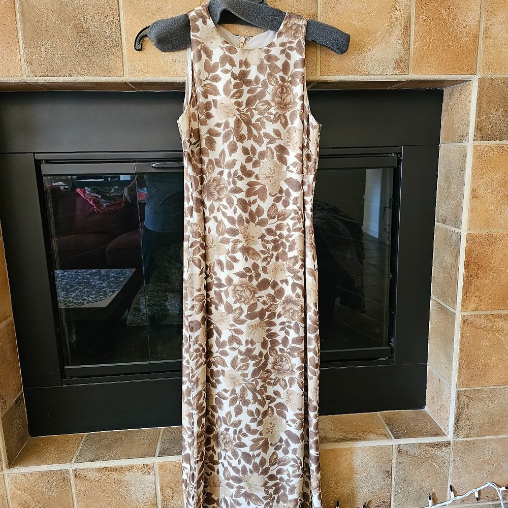 NWT INC International Concepts Petite Long Sleeveless Floral Dress - size 6P